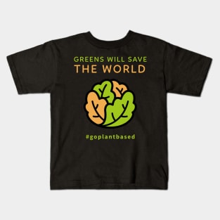 Vegan for the planet, Plant based diet design Kids T-Shirt